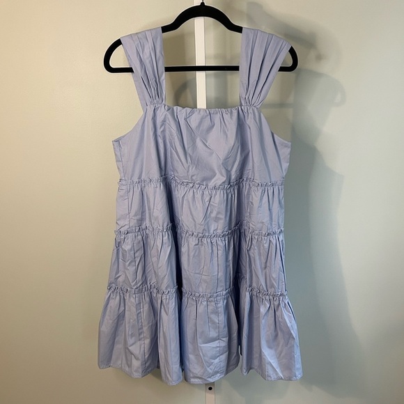 Forever 21 Baby Blue Tiered Mini Dress - Picture 1 of 4